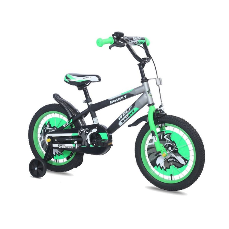 Bicikli WOLF Galaxy 16" crna/siva/zelena